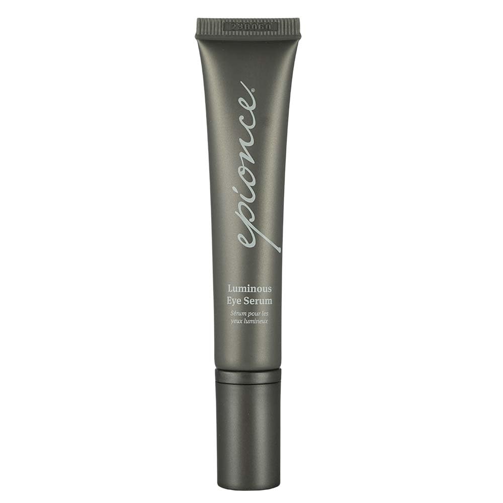 Epionce Luminous Eye Serum application demonstrates hydration and smoother under-eye area