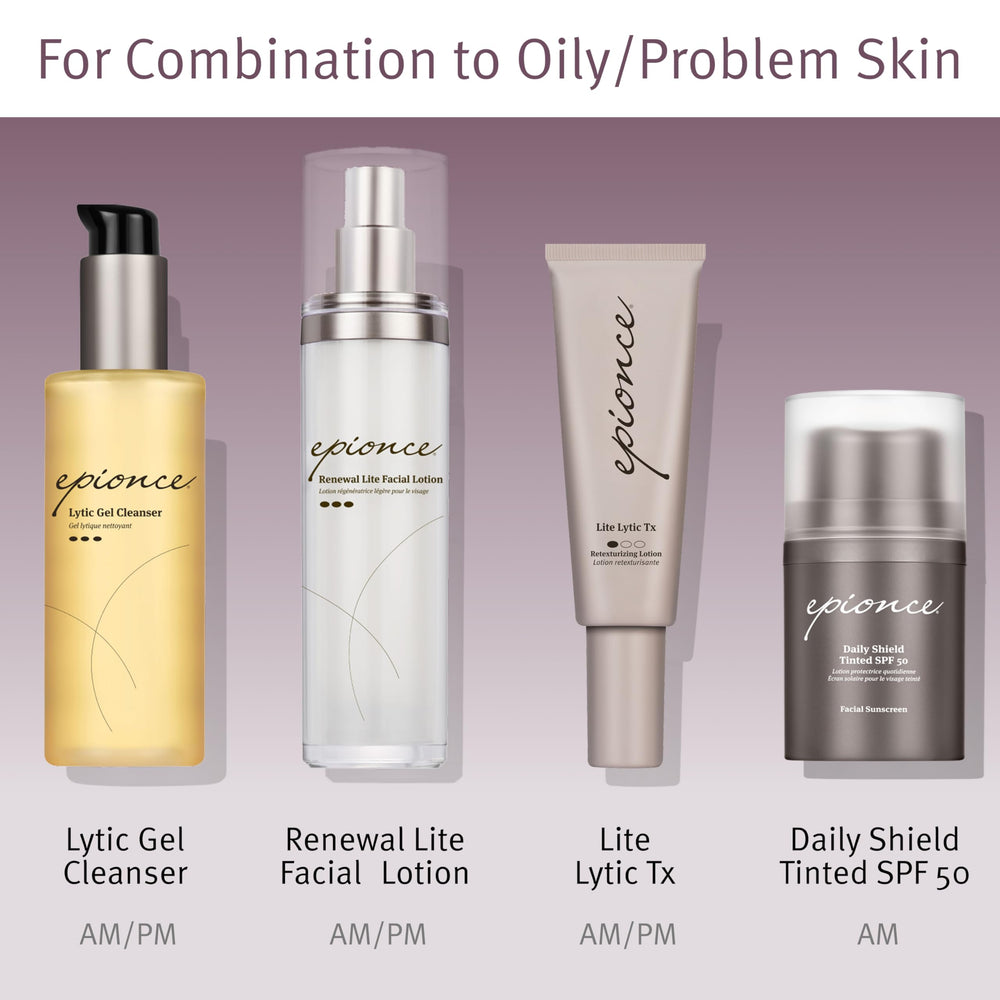 Epionce Lytic Gel Cleanser Lytic Plus Tx pairing supports targeted clarity