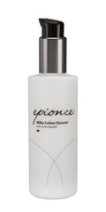 Epionce Milky Lotion Cleanser bottle closeup showing gentle hydration for dry skin.