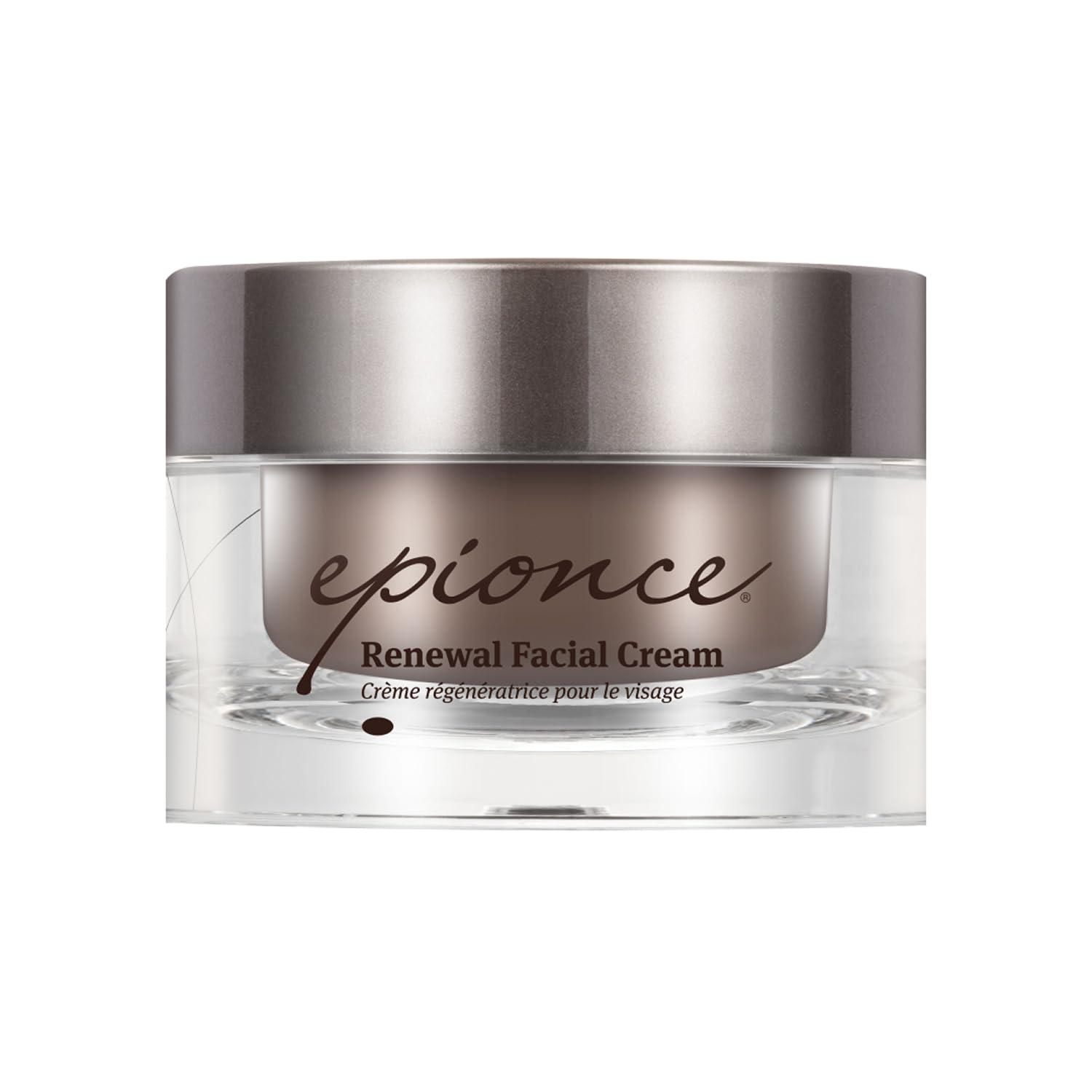 Epionce Renewal Facial Cream packaging shows premium jar for daily hydration support