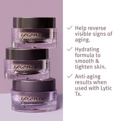 Epionce Renewal Facial Cream swatch demonstrates creamy consistency for sensitive skin