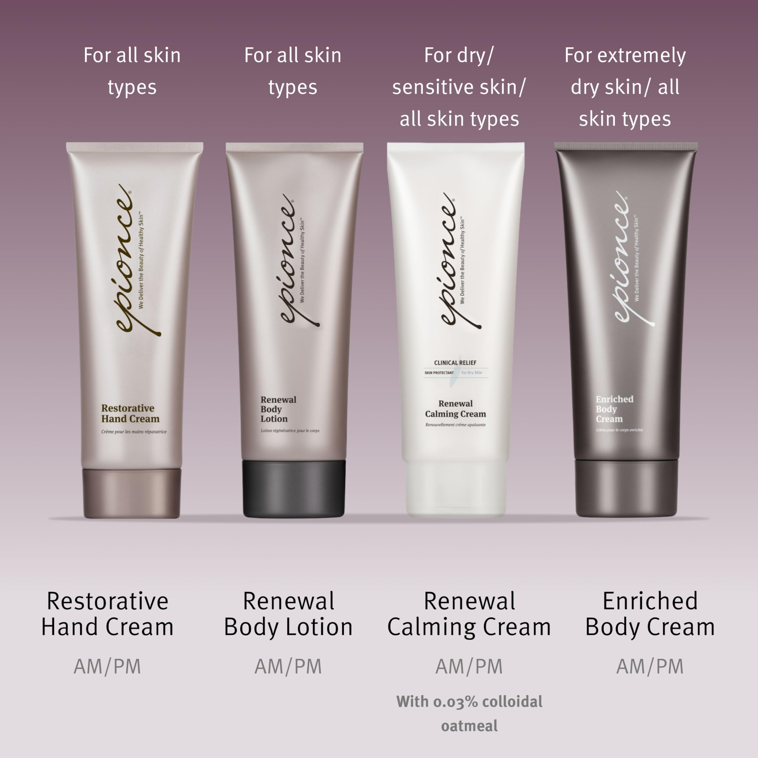 Epionce Restorative Hand Cream pump bottle delivering quick non-greasy hydration.