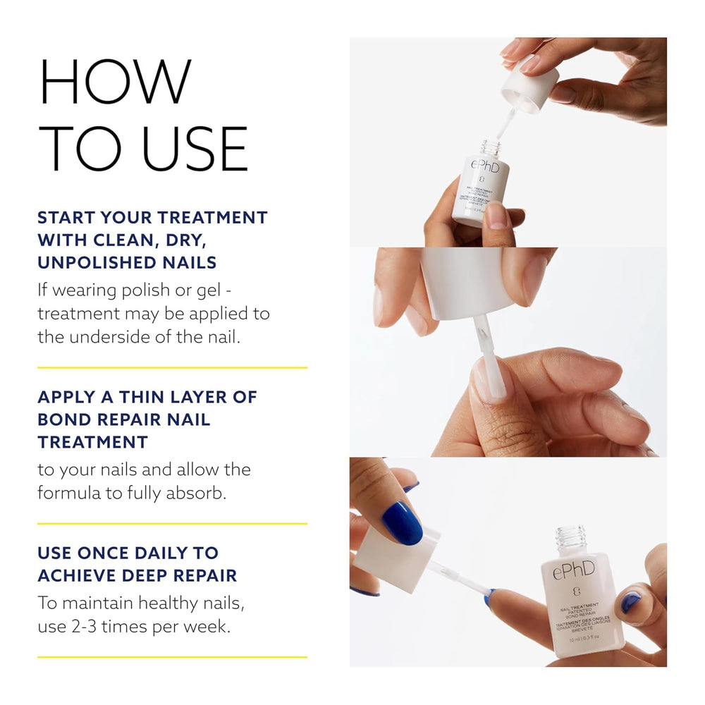 epres ePhD Bond Repair Nail application-step captures quick-use moment.