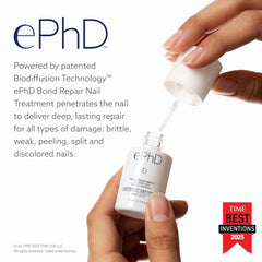 epres ePhD Bond Repair Nail brush demonstrates precise application for targeted strength.