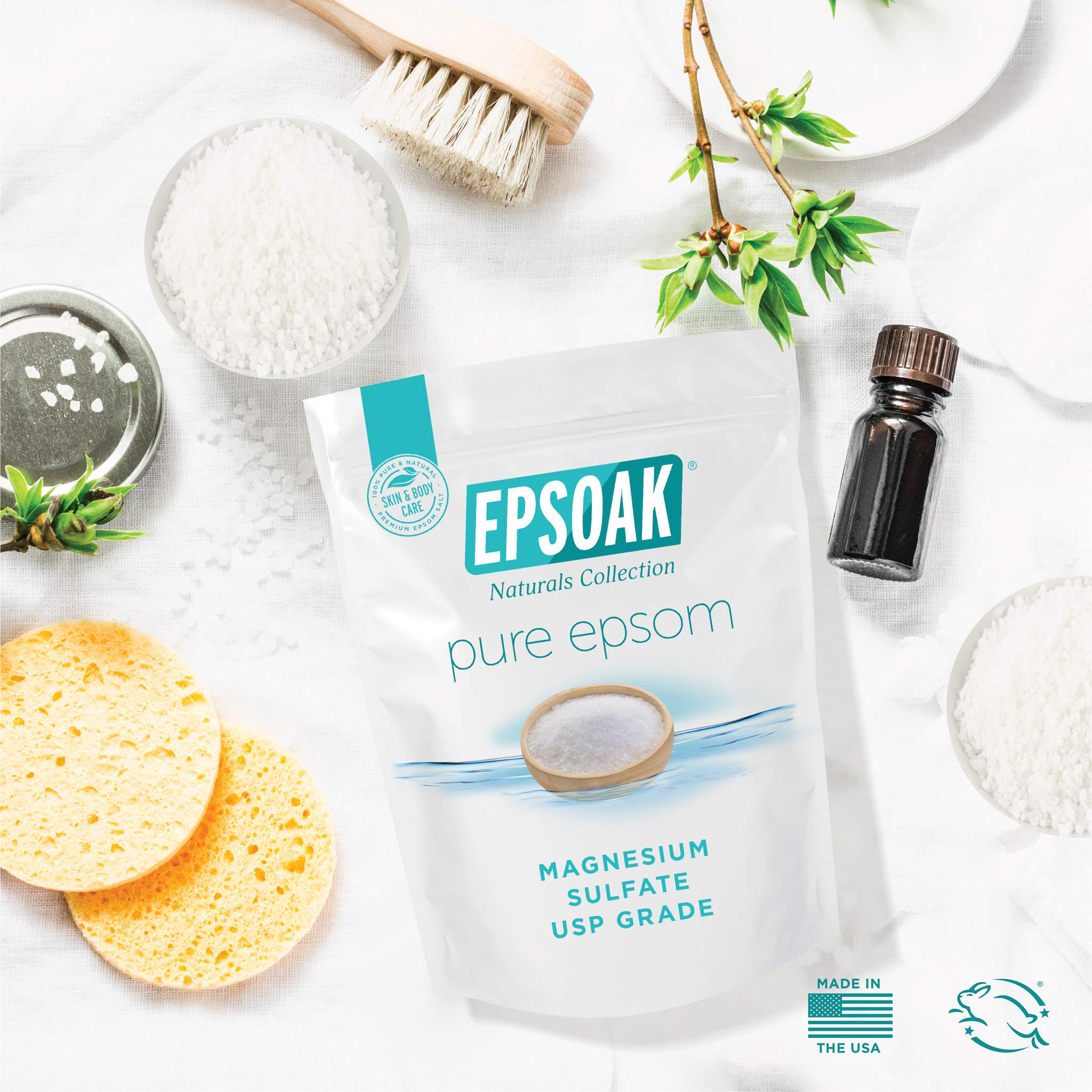 Epsoak foot soak scene demonstrates relaxing soak to ease tired feet.