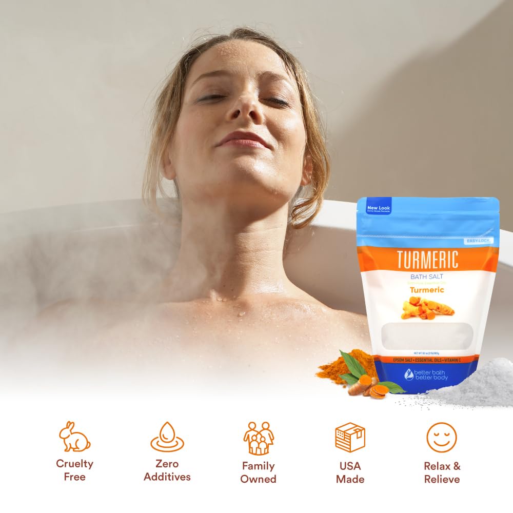 Better Bath Better Body USP-grade Epsom salt crystals for a relaxing soak.