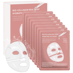 Eqimznv 8pcs collagen real deep mask overnight sheet for deep hydration.