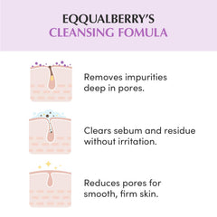 EQQUALBERRY Bentonite clay texture indicating impurity absorption