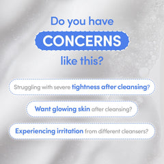 EQQUALBERRY Daily Glow Cleanser application demonstrating gentle soothing cleanse