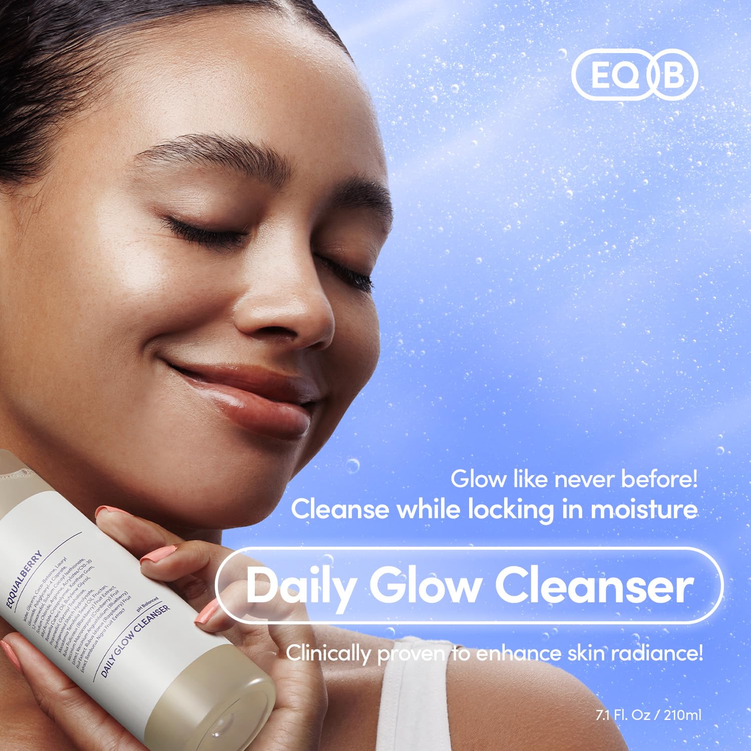 EQQUALBERRY Daily Glow Cleanser foam-lather highlights refreshing cleansing