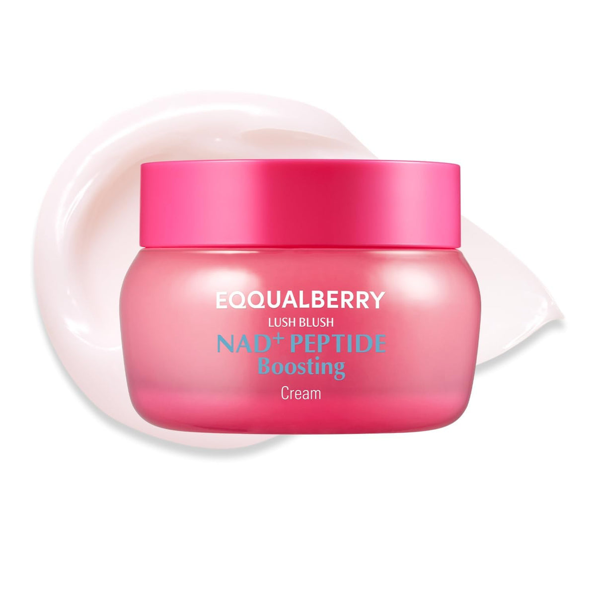 EQQUALBERRY front jar view showing sleek packaging and firming benefits