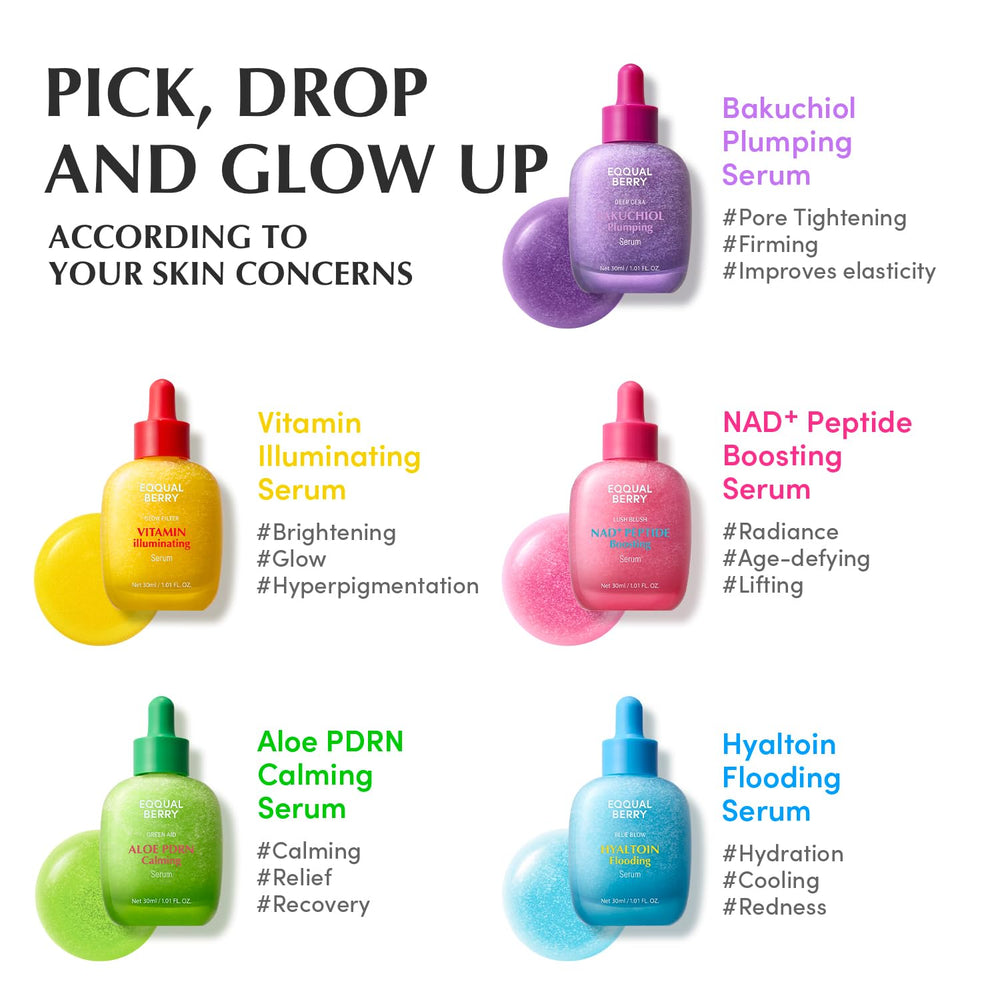 EQQUALBERRY NAD+ Peptide Serum glow effect hints radiant complexion.
