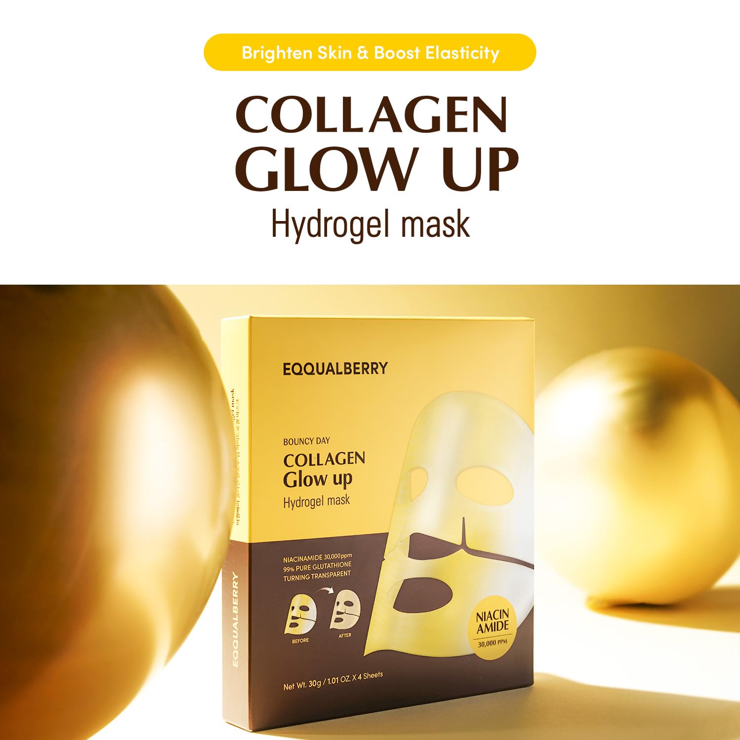 EQQUALBERRY Niacinamide and Glutathione brighten skin and even tone