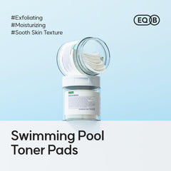 EQQUALBERRY Swimming Pool Toner Pads smooth side finish promotes refined texture for makeup-ready skin