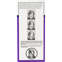 Equate minoxidil 2% women bottle with applicator ready for precise scalp application.