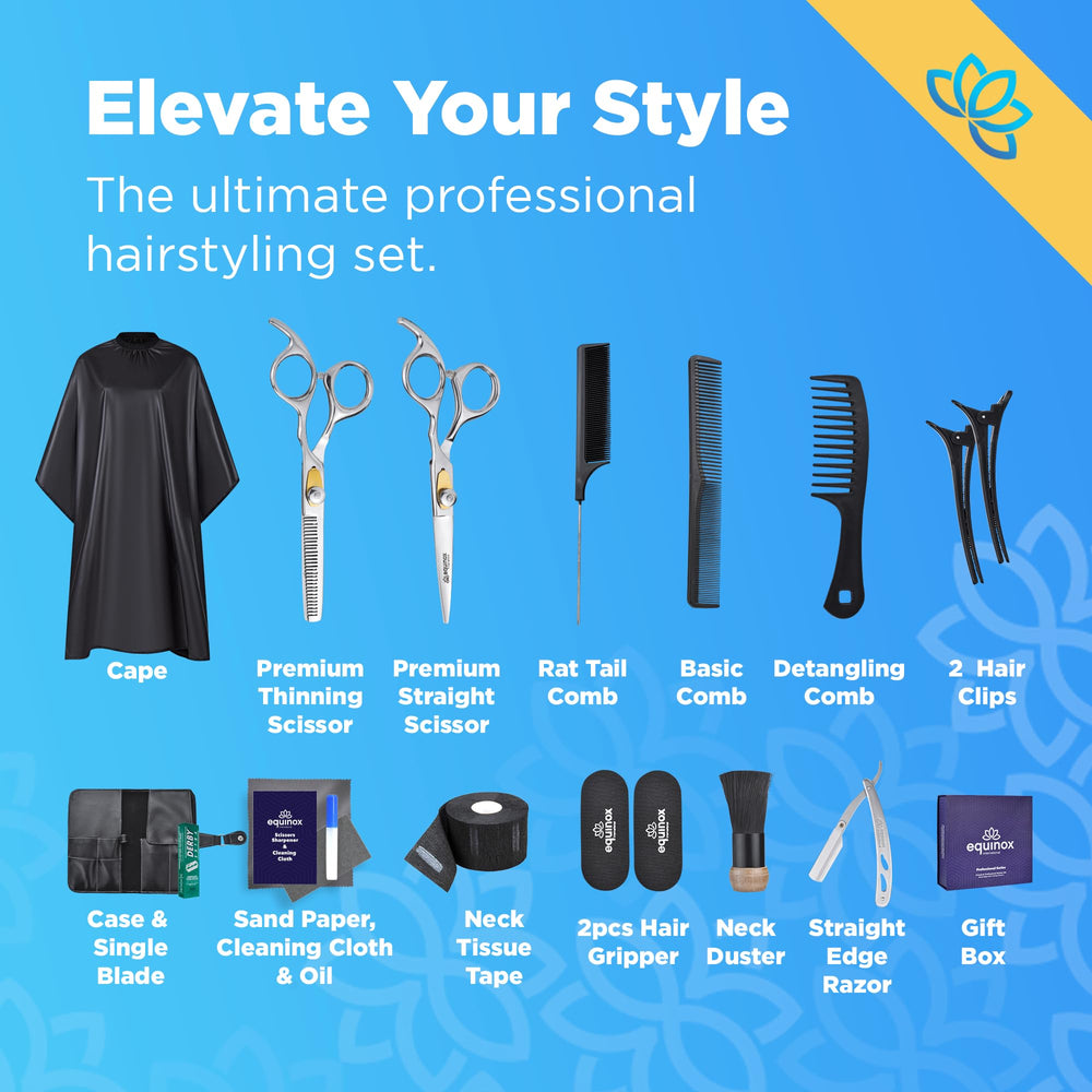 Equinox International cape-neck duster set for clean styling sessions.