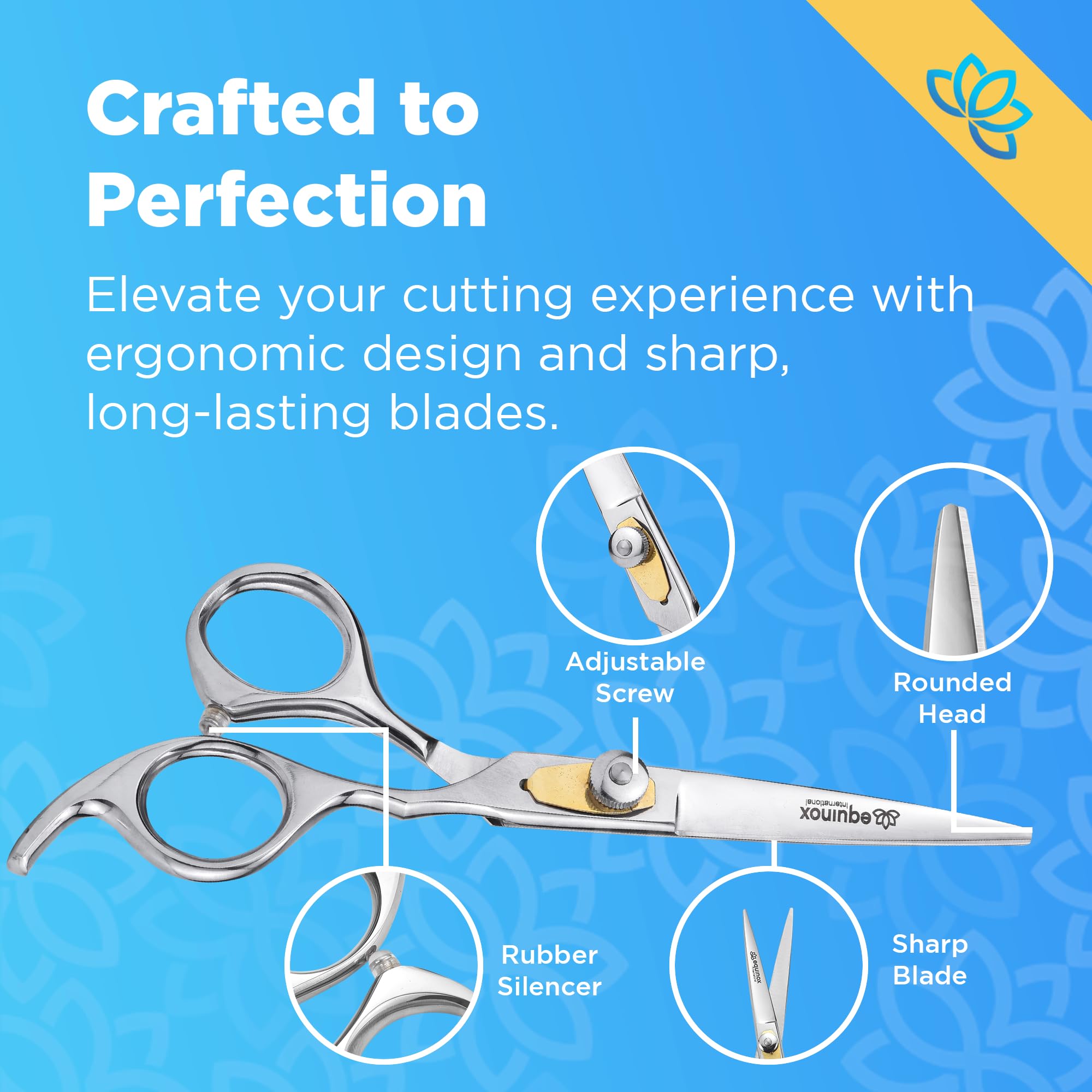 Equinox International thinning shears for texture and controlled thinning.