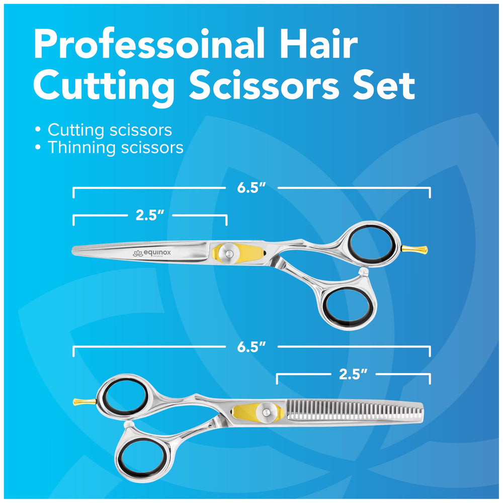 Equinox International Razor Edge professional shears closeup in stainless steel