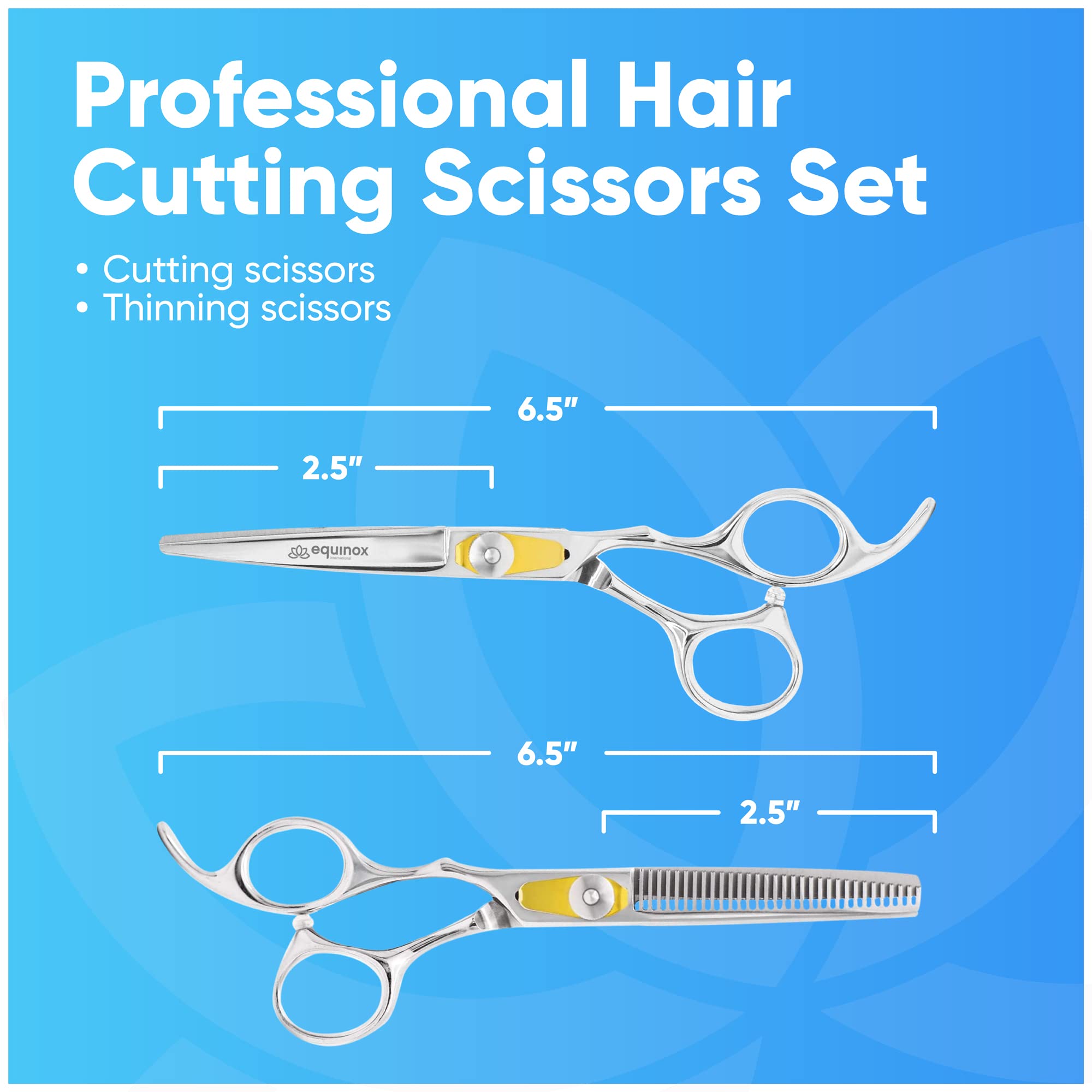 Equinox International Razor Edge Series durable Japanese stainless steel blades ensure long-lasting sharpness.