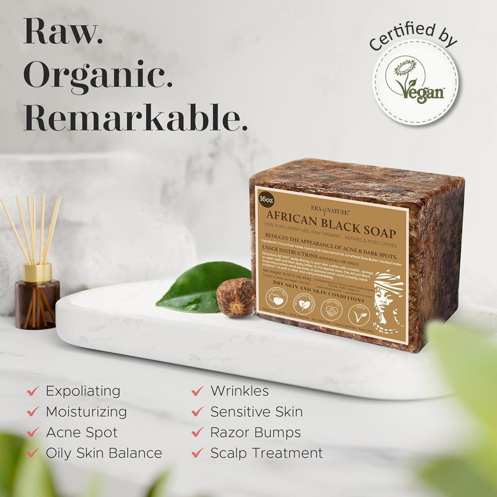 era of nature facial-care use soap slice ready for cleansing
