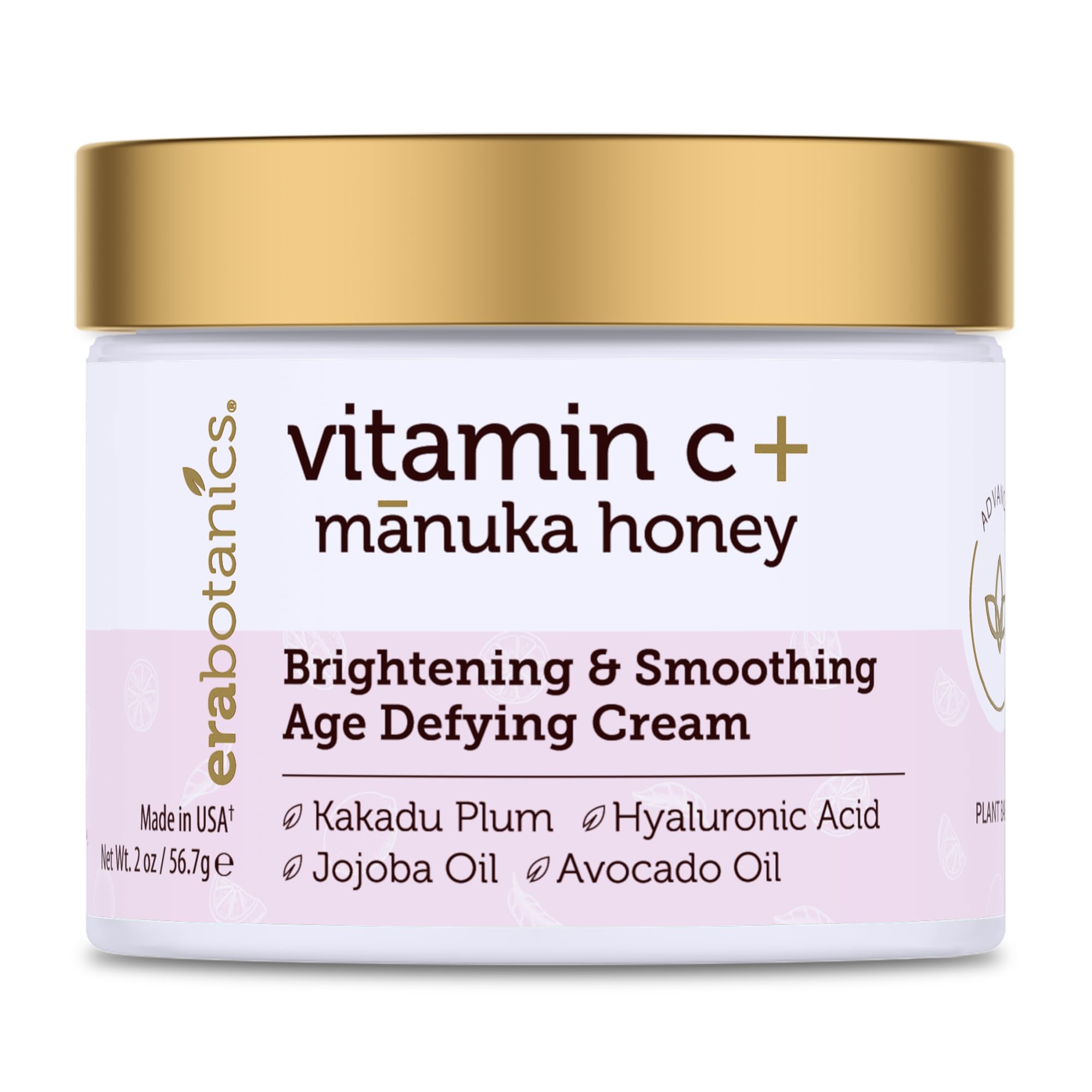 Era Organics Advanced Vitamin C Face Cream tube closeup highlighting brightening potential.