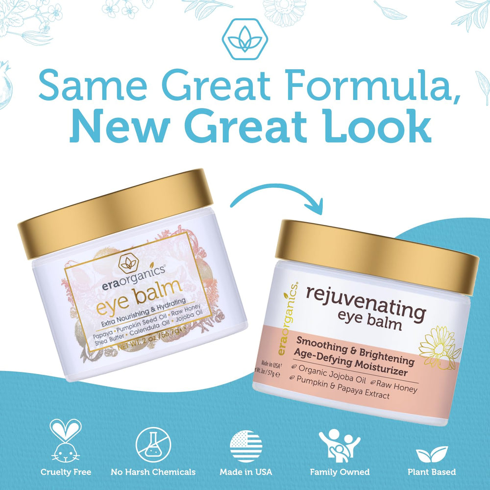 Era Organics Eye Moisturizer night routine with complementary skincare