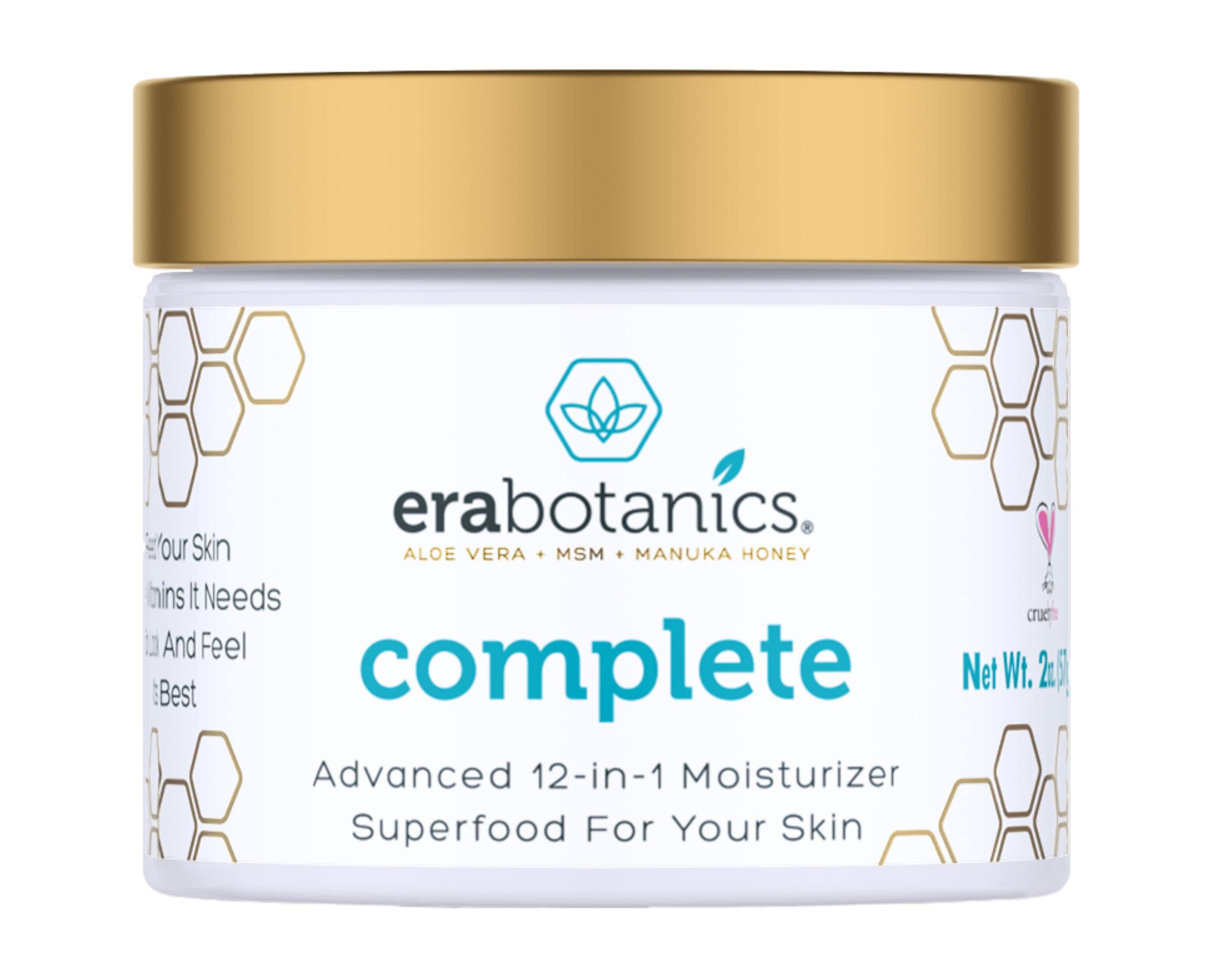 Era Organics face moisturizer cream 2oz jar closeup shows deep hydration for dry skin