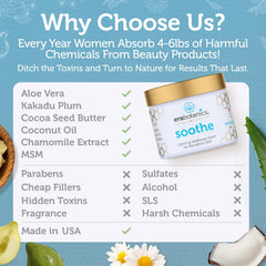Era Organics Manuka honey chamomile ingredients closeup highlights natural calming support.