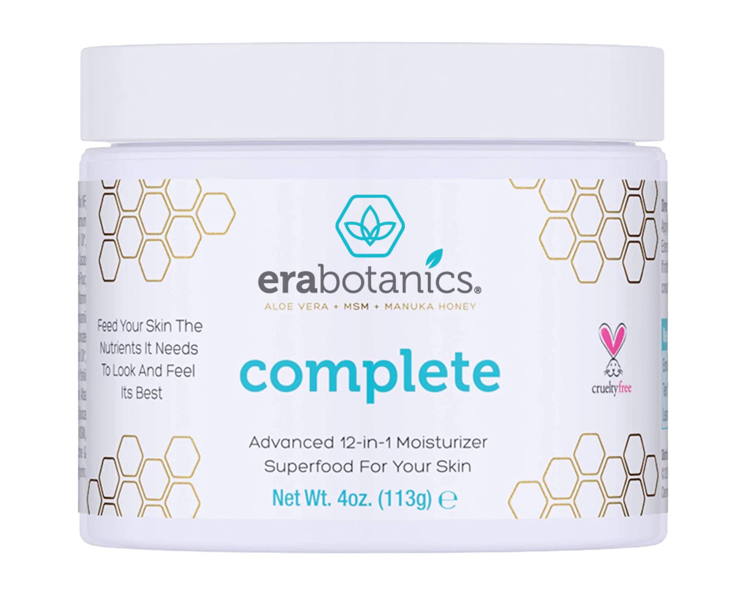 Era Organics Manuka Honey Face Cream packaging close-up highlighting sustainable ingredients for daily nourishment