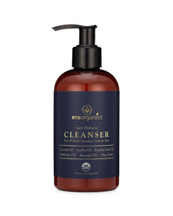 Era Organics men's face wash bottle front view showcasing nourishing, organic cleansing