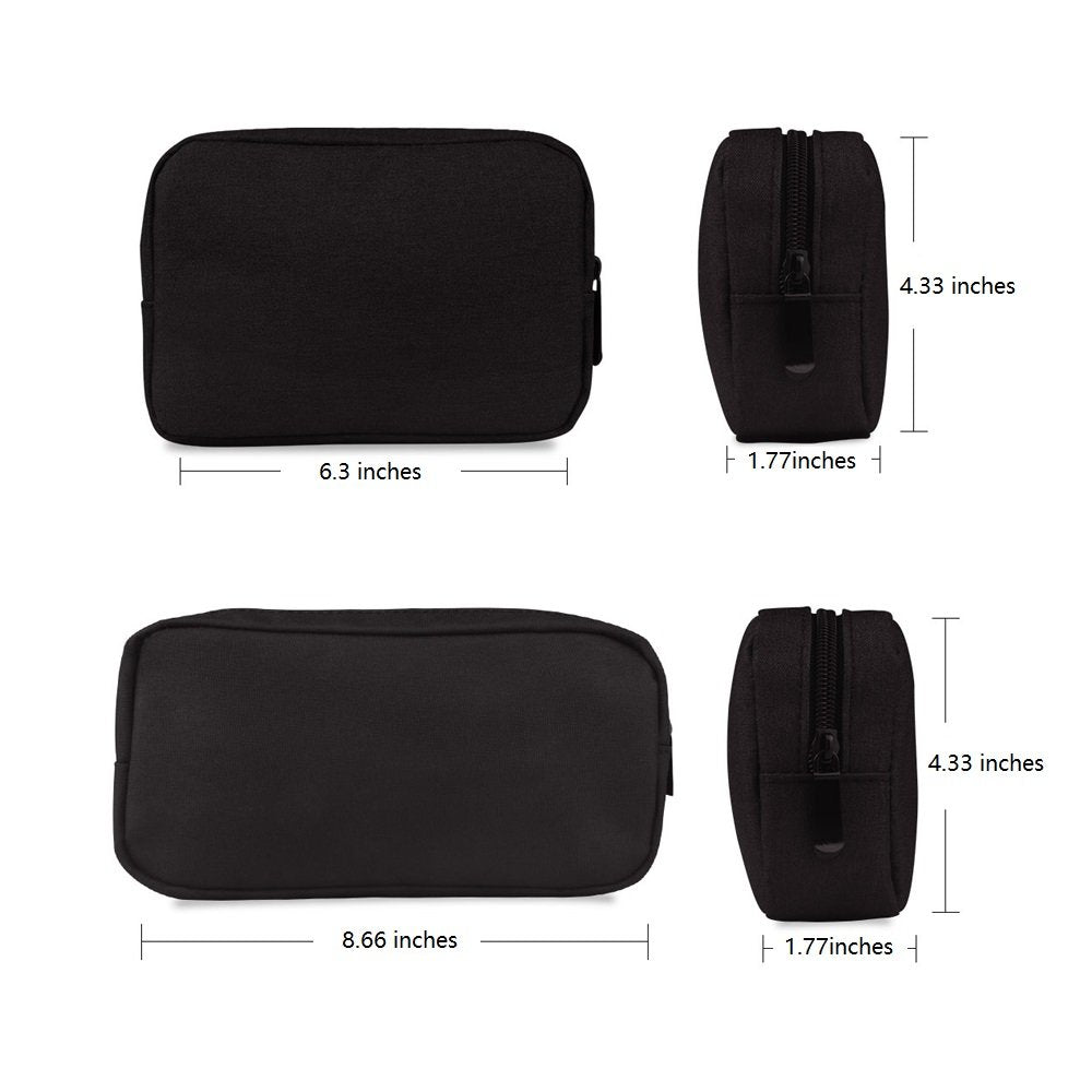 ERCRYSTO universal electronics case big black open inside shows storage capacity