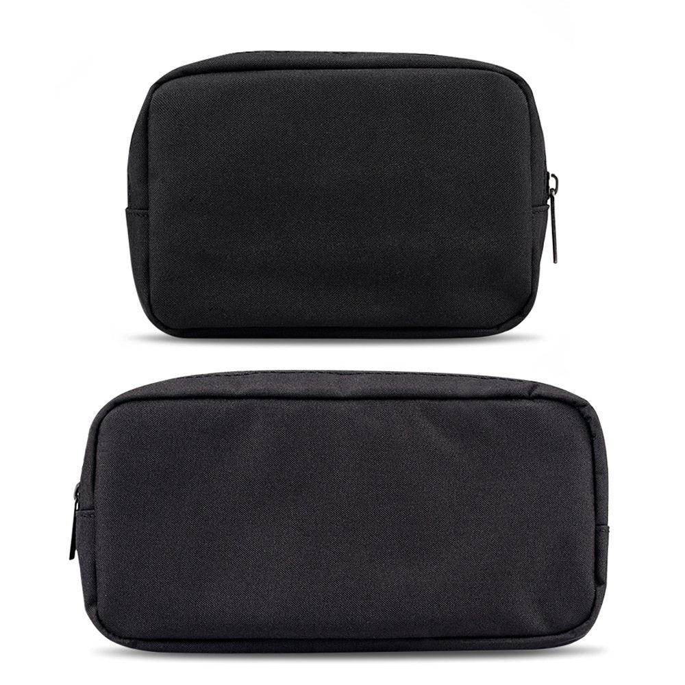 ERCRYSTO universal electronics case small black front view keeps essentials organized for travel
