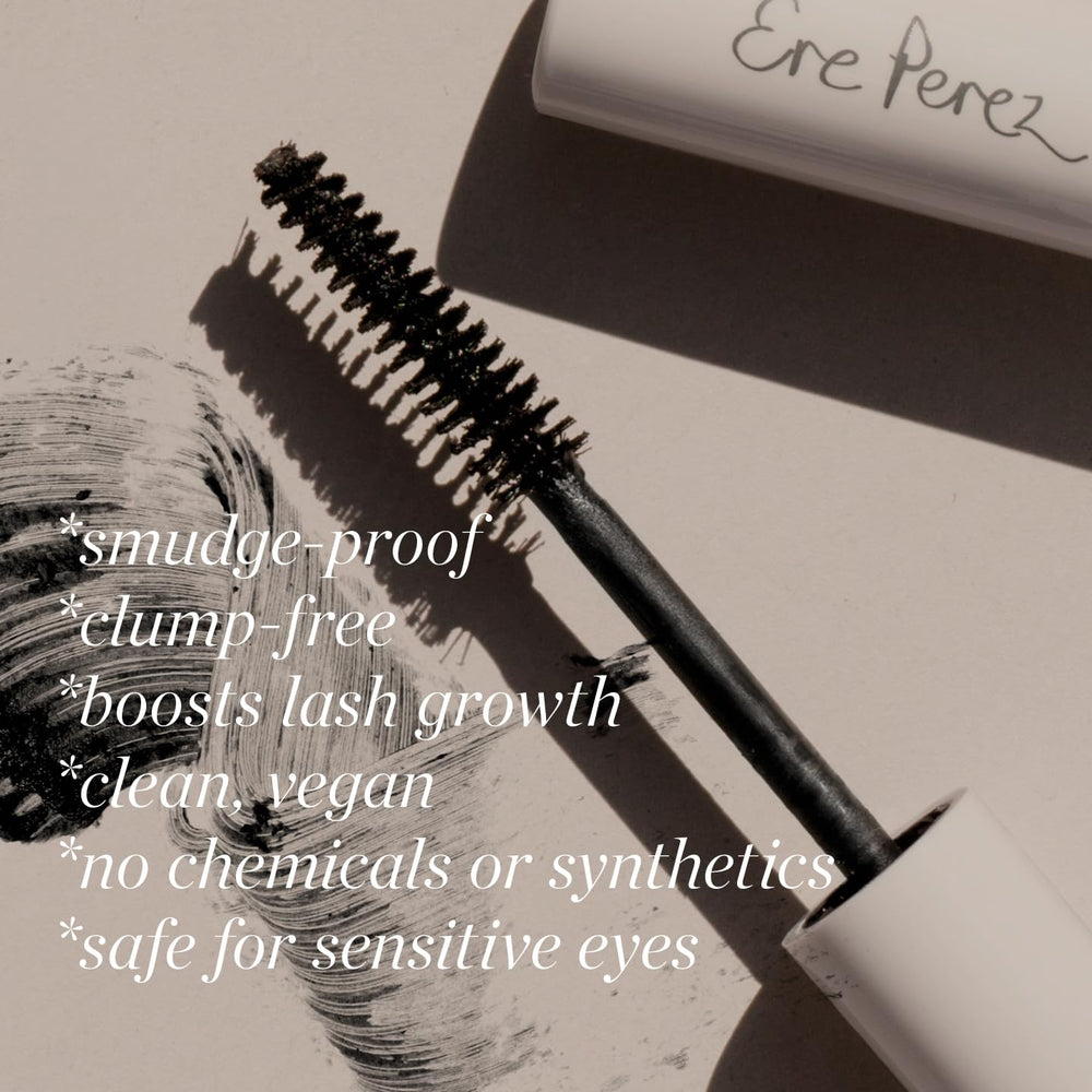 Ere Perez Avocado Waterproof Mascara with Camelia oil for lash conditioning.