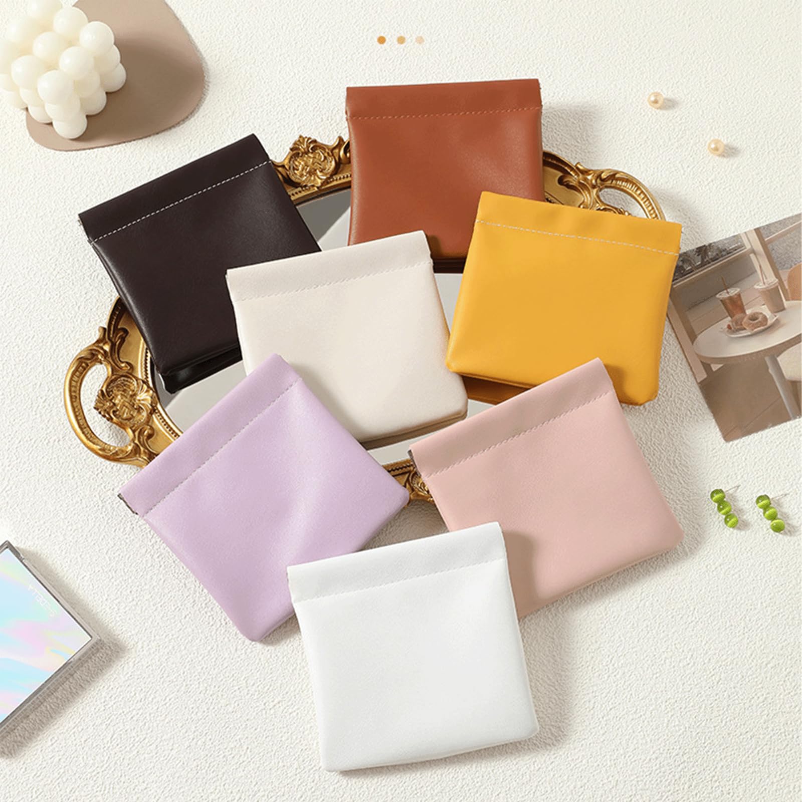 EREBLOOM Leather Pouch compact size shown for on-the-go organization