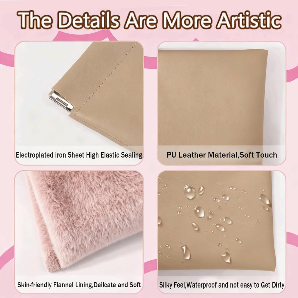 EREBLOOM Leather Pouch multi-purpose storage holding small items like earbuds and keys