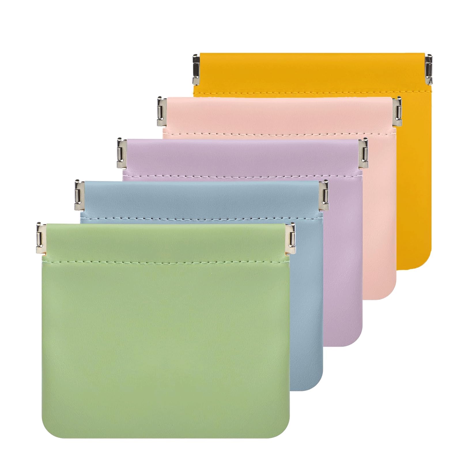 EREBLOOM Leather Pouch with self-closing snap closure in action for easy access