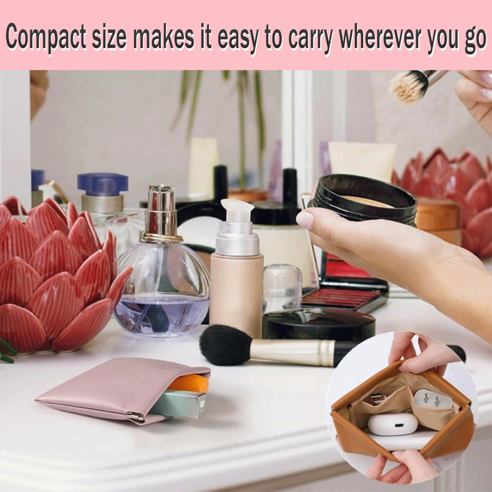 EREBLOOM Leather Pouch waterproof PU leather surface easy to wipe clean