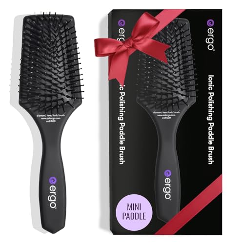 ERGO Mini Ionic Polishing Paddle Brush cover — compact travel-ready detangler