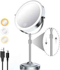 Erlingeryi 9-inch lighted makeup mirror for precise application with even LED illumination.