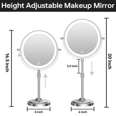 Erlingeryi magnifying mirror with lights highlights close-up skincare and brow grooming