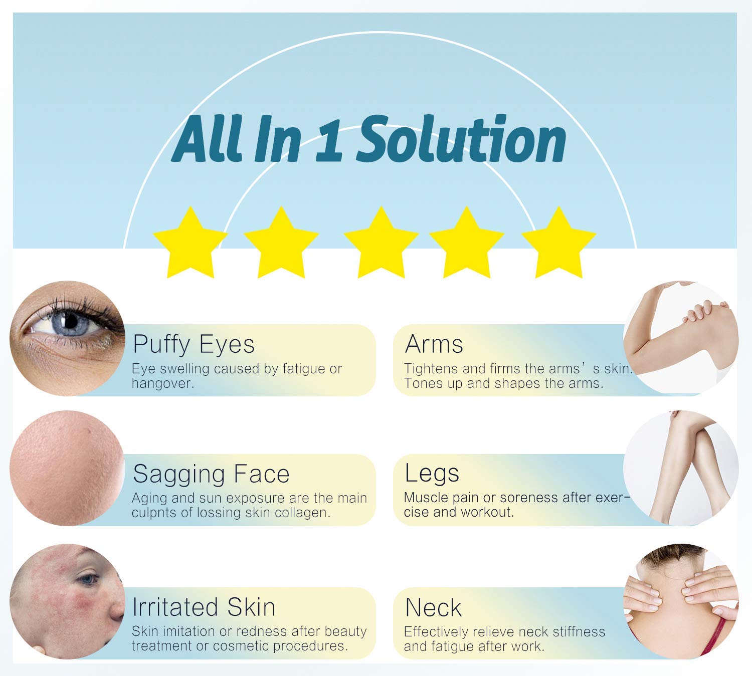 ESARORA Ice Roller aids in reducing redness and warmth in facial skin.
