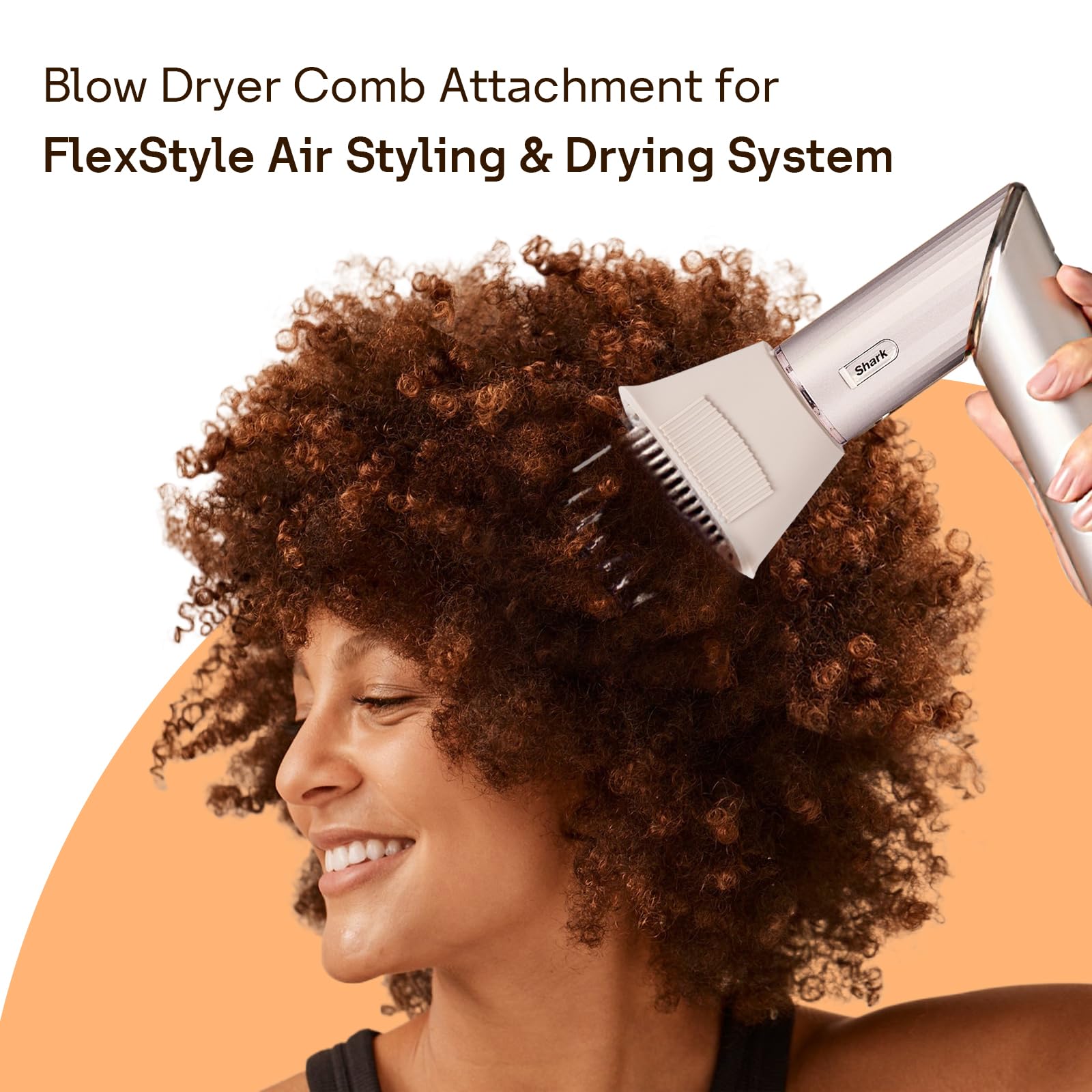 Esctabalt wide tooth comb in use during hair styling session