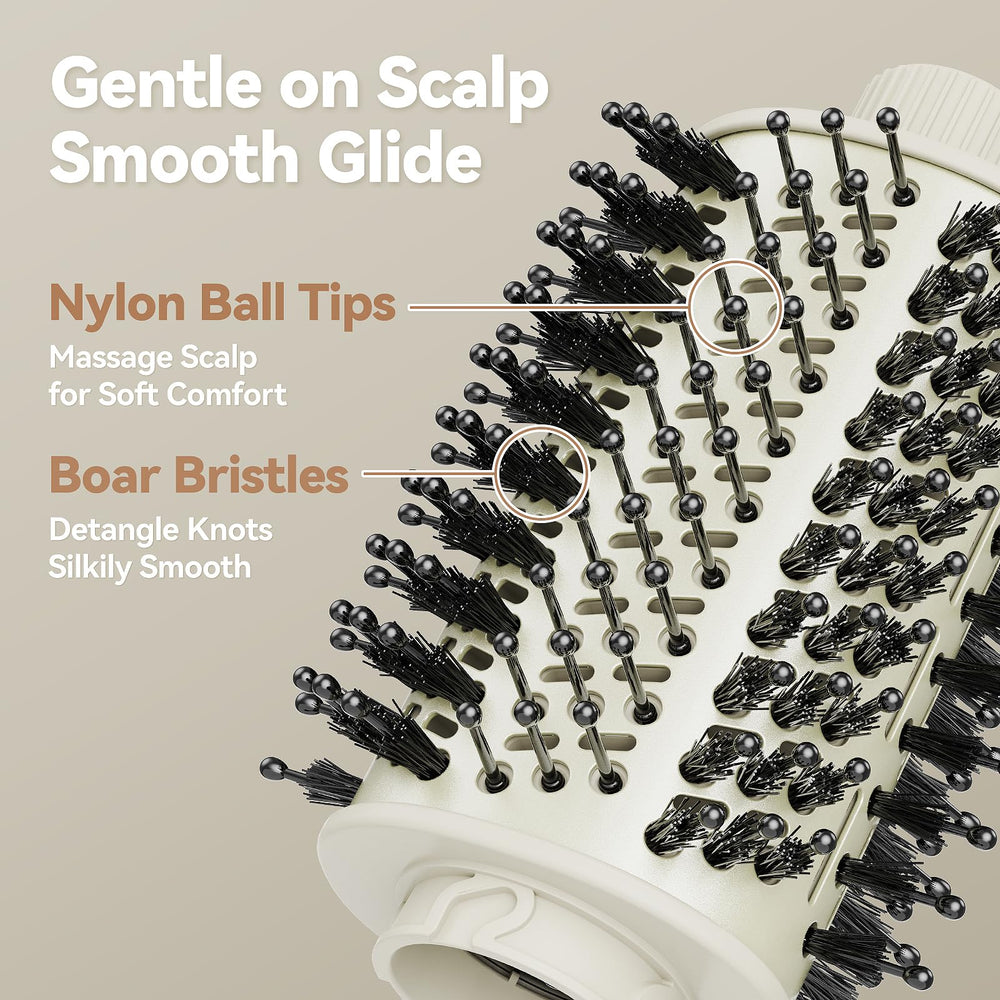Esctabalt oval brush attachment allows drying and styling in one pass