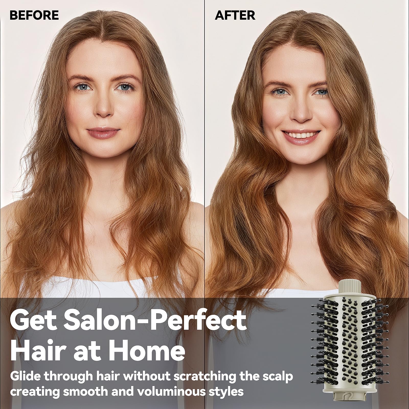 Esctabalt oval brush attachment adds volume and bounce while drying
