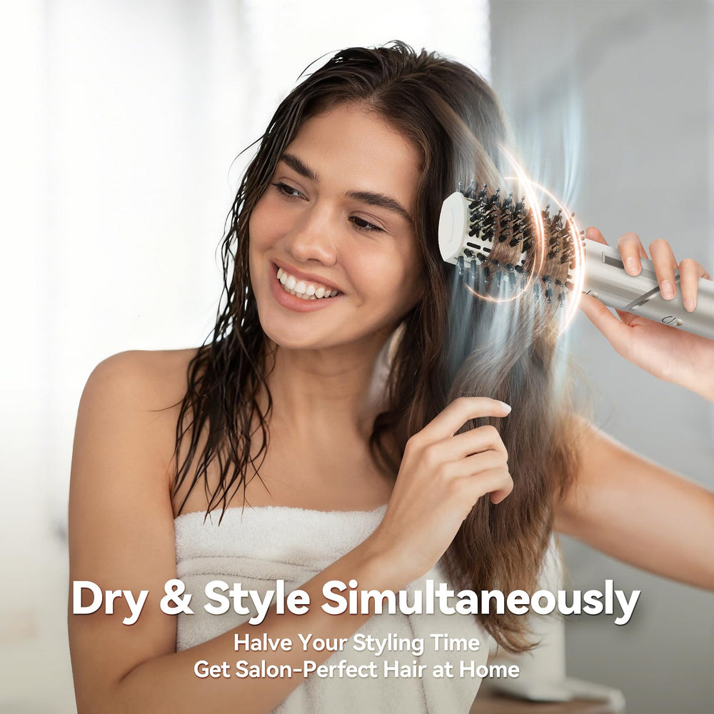 Esctabalt paddle brush attachment enables drying and pre-styling in one pass for faster blowouts.