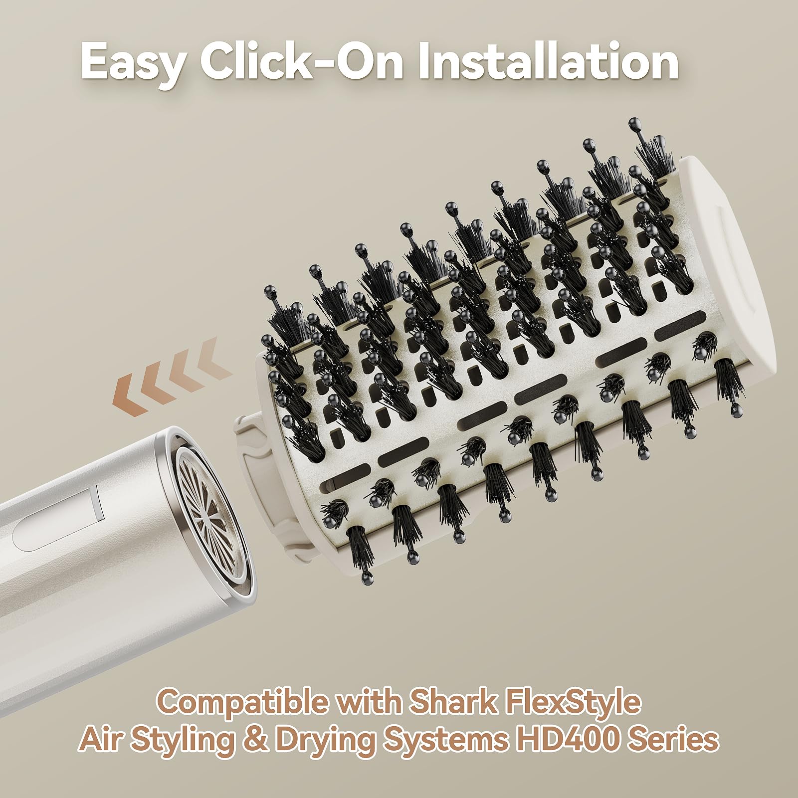 Esctabalt paddle brush attachment compatible with Shark FlexStyle and HD400 series for versatile styling.
