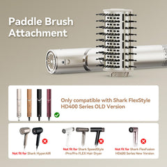 Esctabalt paddle brush attachment for Shark HD400 smooths layered styles and tames flyaways.