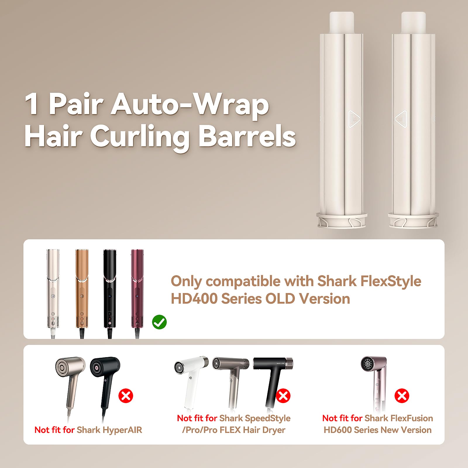 Esctabalt Shark FlexStyle right barrel for voluminous curls