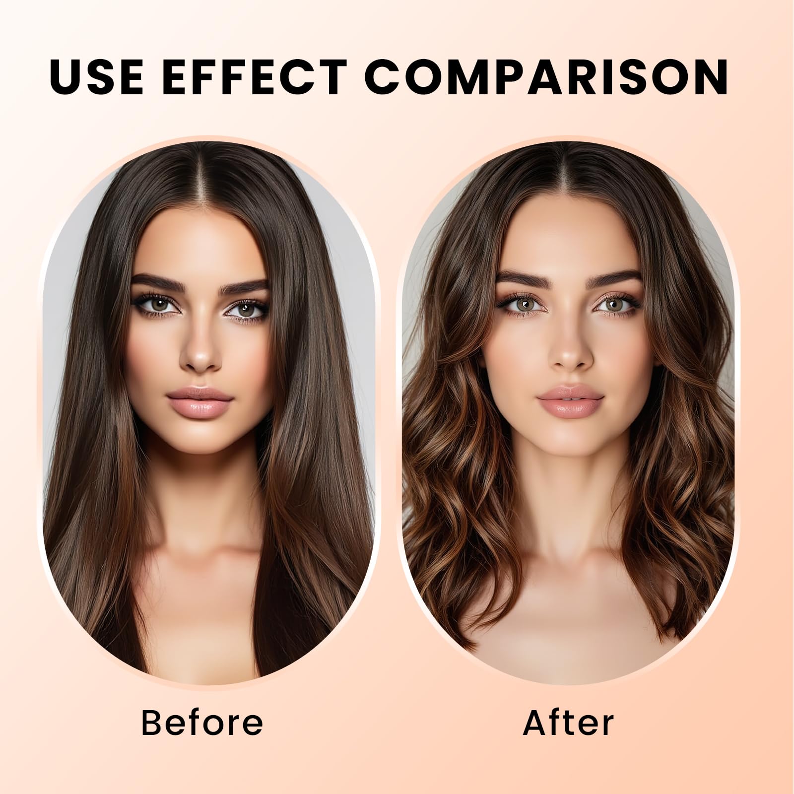 Esctabalt straight to wavy results for short to medium hair