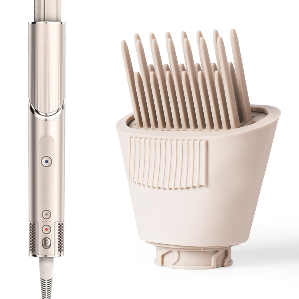 Esctabalt wide-tooth comb attached to Shark FlexStyle for smooth styling with minimal heat exposure
